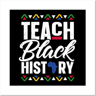 Teach Black History Month School Teacher Posters and Art